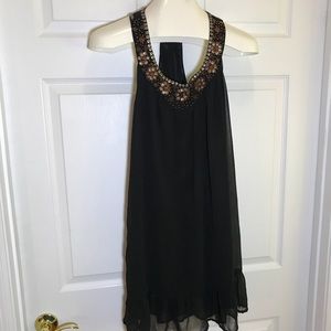 Theme Beaded Neck Racerback Dress